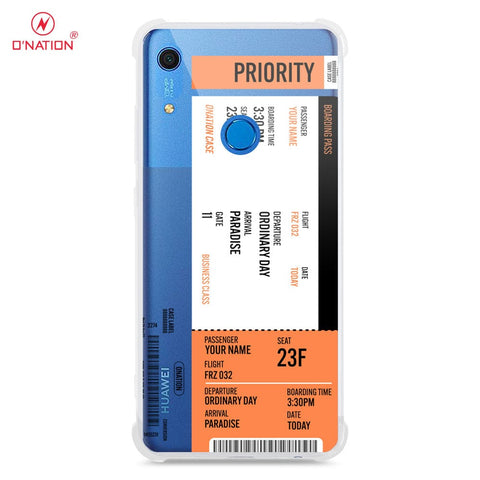 Huawei Y6s 2019 Cover - Personalised Boarding Pass Ticket Series - 5 Designs - Clear Phone Case - Soft Silicon Borders