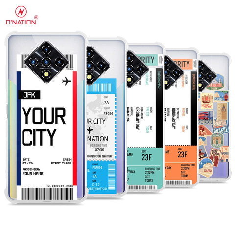 Infinix Zero 8 Cover - Personalised Boarding Pass Ticket Series - 5 Designs - Clear Phone Case - Soft Silicon Borders