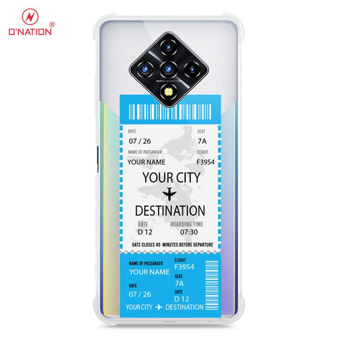 Infinix Zero 8 Cover - Personalised Boarding Pass Ticket Series - 5 Designs - Clear Phone Case - Soft Silicon Borders