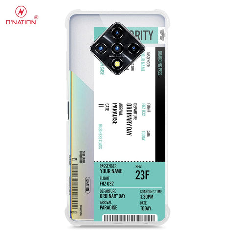 Infinix Zero 8 Cover - Personalised Boarding Pass Ticket Series - 5 Designs - Clear Phone Case - Soft Silicon Borders