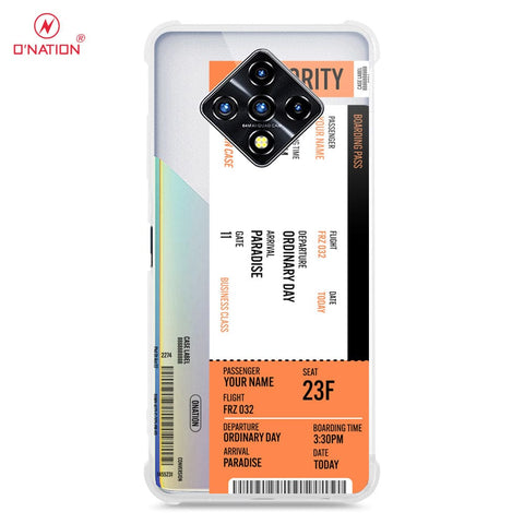 Infinix Zero 8 Cover - Personalised Boarding Pass Ticket Series - 5 Designs - Clear Phone Case - Soft Silicon Borders