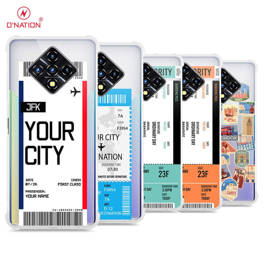 Infinix Zero 8i Cover - Personalised Boarding Pass Ticket Series - 5 Designs - Clear Phone Case - Soft Silicon Borders