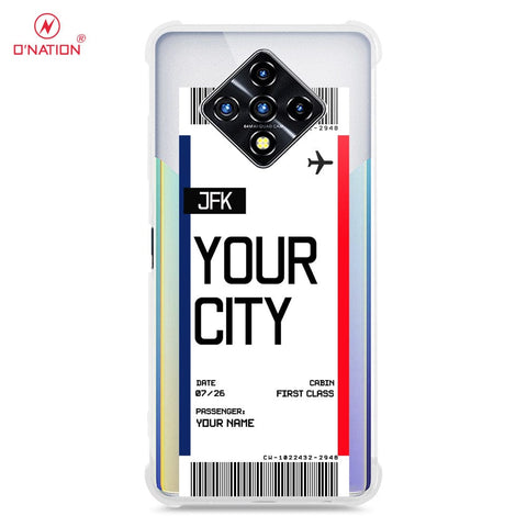 Infinix Zero 8i Cover - Personalised Boarding Pass Ticket Series - 5 Designs - Clear Phone Case - Soft Silicon Borders