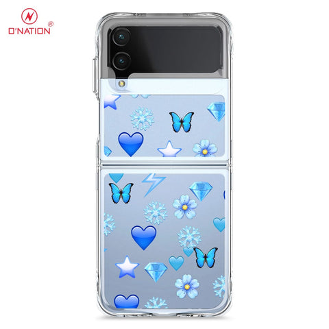 Samsung Galaxy Z Flip 3 5G Cover - O'Nation Butterfly Dreams Series - 9 Designs - Clear Phone Case - Soft Silicon Borders