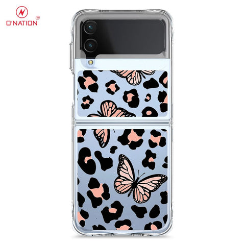 Samsung Galaxy Z Flip 3 5G Cover - O'Nation Butterfly Dreams Series - 9 Designs - Clear Phone Case - Soft Silicon Borders
