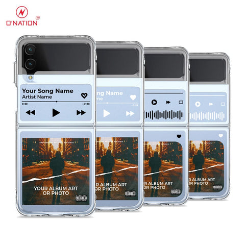 Samsung Galaxy Z Flip 4 5G Cover - Personalised Album Art Series - 4 Designs - Clear Phone Case - Soft Silicon Borders