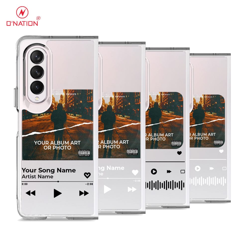 Samsung Galaxy Z Fold 3 5G Cover - Personalised Album Art Series - 4 Designs - Clear Phone Case - Soft Silicon Borders