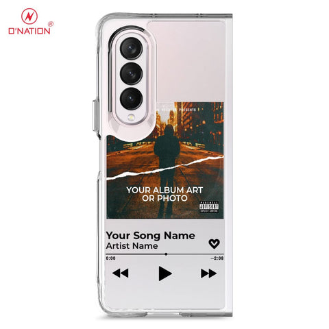 Samsung Galaxy Z Fold 4 5G Cover - Personalised Album Art Series - 4 Designs - Clear Phone Case - Soft Silicon Borders