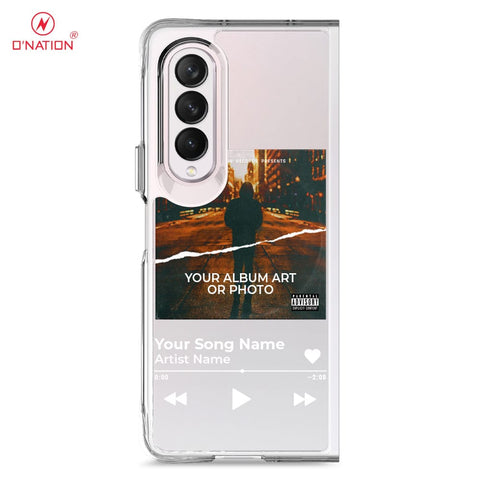 Samsung Galaxy Z Fold 4 5G Cover - Personalised Album Art Series - 4 Designs - Clear Phone Case - Soft Silicon Borders