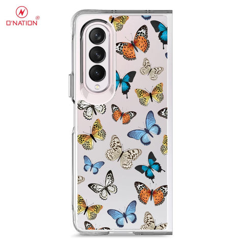 Samsung Galaxy Z Fold 4 5G Cover - O'Nation Butterfly Dreams Series - 9 Designs - Clear Phone Case - Soft Silicon Borders