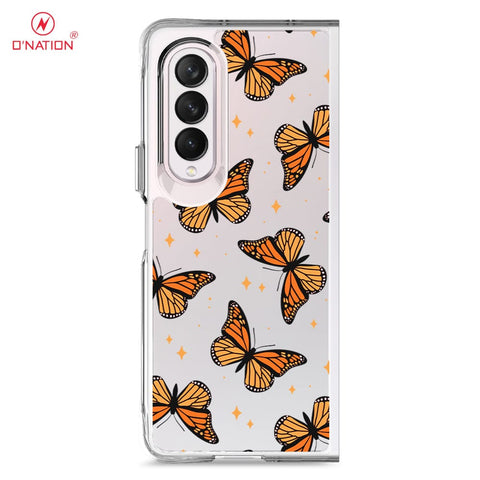 Samsung Galaxy Z Fold 4 5G Cover - O'Nation Butterfly Dreams Series - 9 Designs - Clear Phone Case - Soft Silicon Borders