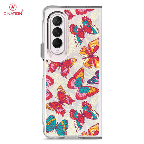 Samsung Galaxy Z Fold 4 5G Cover - O'Nation Butterfly Dreams Series - 9 Designs - Clear Phone Case - Soft Silicon Borders